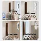 Foldable Wall-Mounted Clothes Rack, Space-Saving Hanging Storage