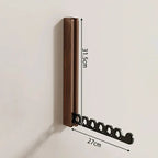 Foldable Wall-Mounted Clothes Rack, Space-Saving Hanging Storage