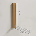 Foldable Wall-Mounted Clothes Rack, Space-Saving Hanging Storage