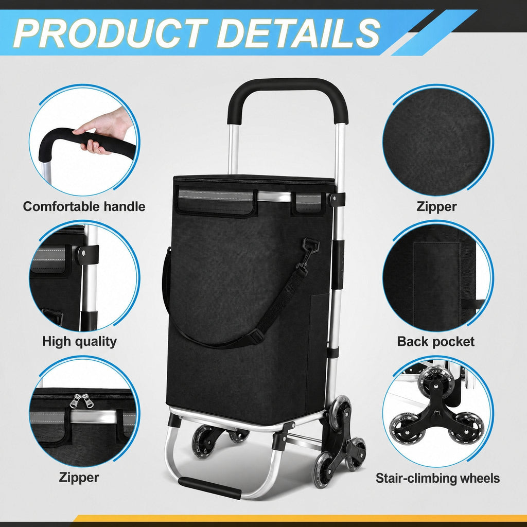 Folding 40-Litre Shopping Trolley