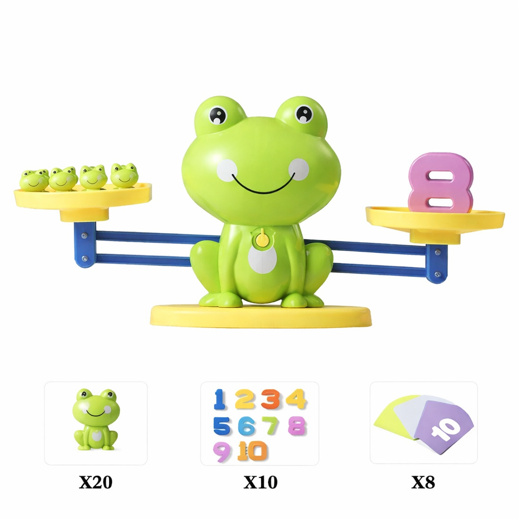 Frog Balance Maths Game, Counting and Simple Addition Toy for Preschoolers