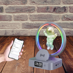 Galactic Astronaut Alarm Clock RGB Speaker