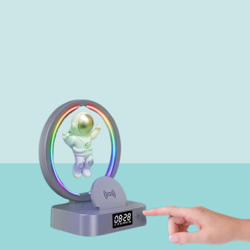 Galactic Astronaut Alarm Clock RGB Speaker