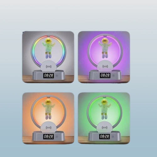 Galactic Astronaut Alarm Clock RGB Speaker