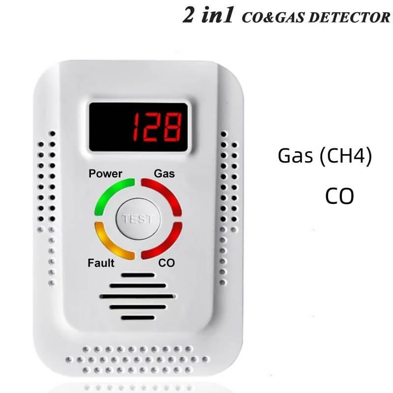 Gas Leak and Carbon Monoxide Detector Alarm for Home