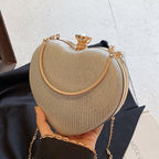 Glamorous Heart-Shaped Evening Clutch