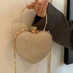 Glamorous Heart-Shaped Evening Clutch