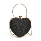 Glamorous Heart-Shaped Evening Clutch