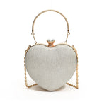 Glamorous Heart-Shaped Evening Clutch