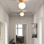Glass Ceiling Light with Shade for Hallway