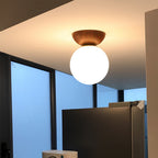 Glass Ceiling Light with Shade for Hallway
