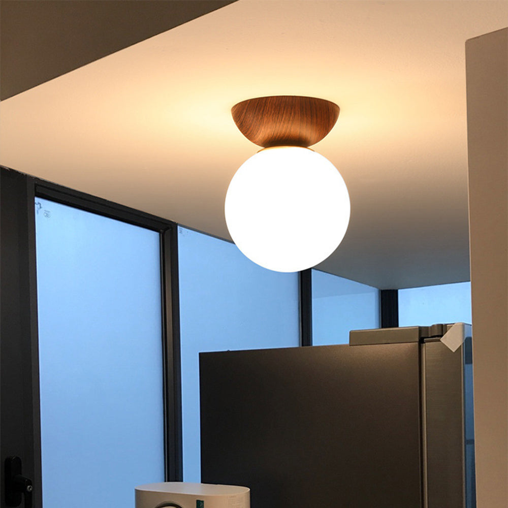 Glass Ceiling Light with Shade for Hallway