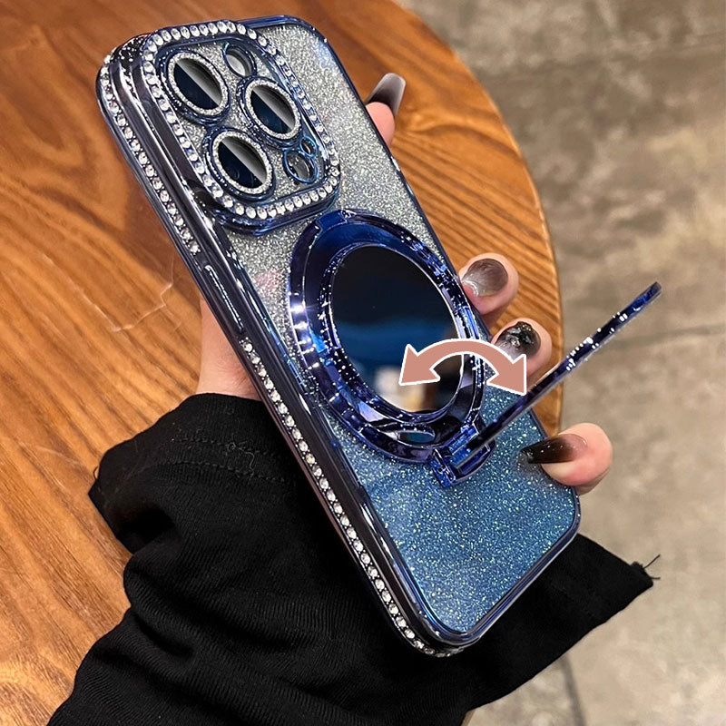 Glossy Mirror iPhone Case with Magnetic Stand