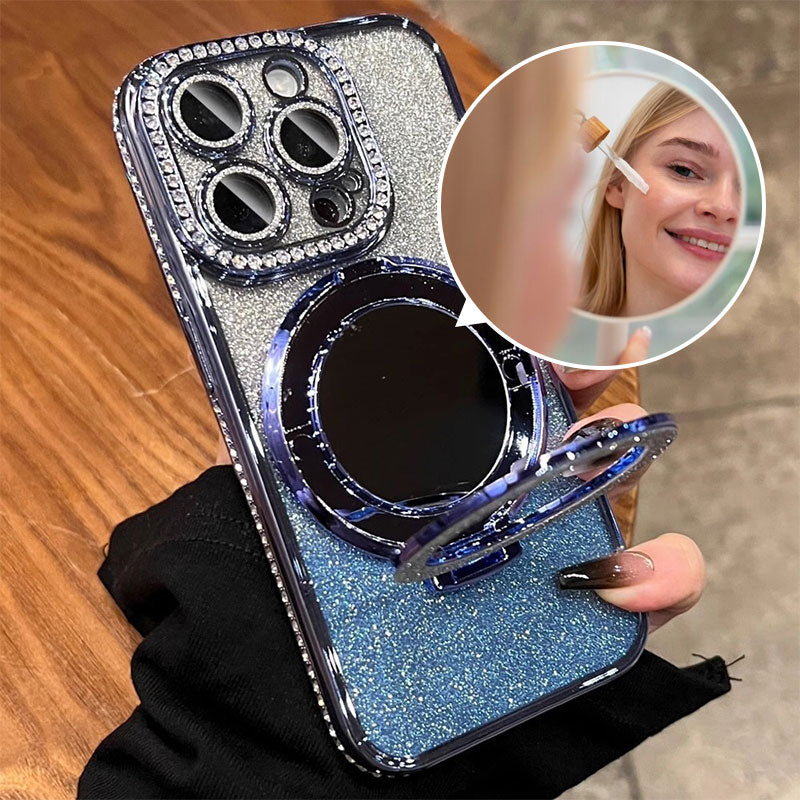 Glossy Mirror iPhone Case with Magnetic Stand