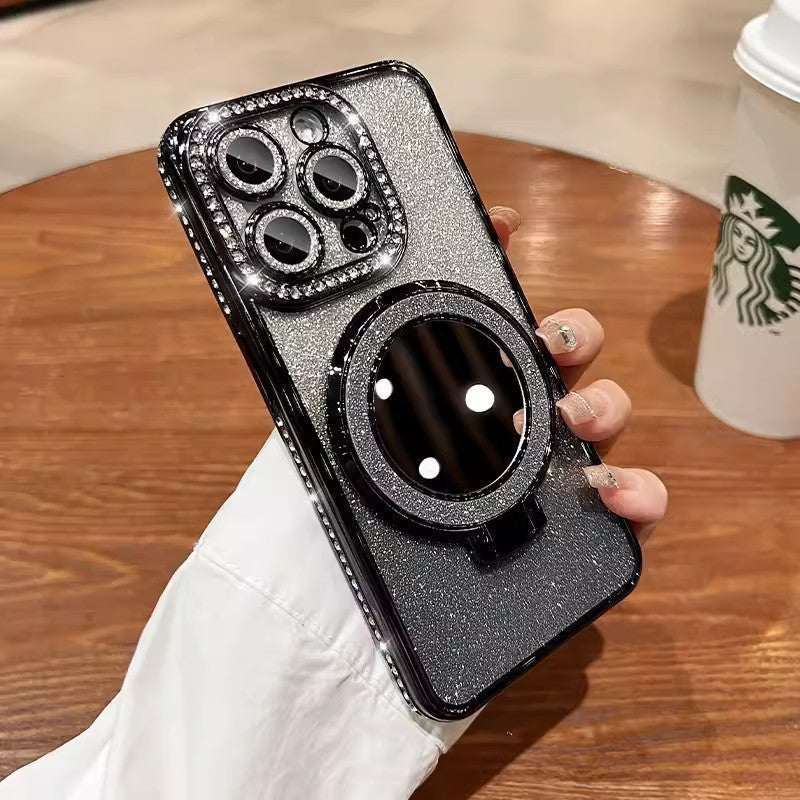 Glossy Mirror iPhone Case with Magnetic Stand