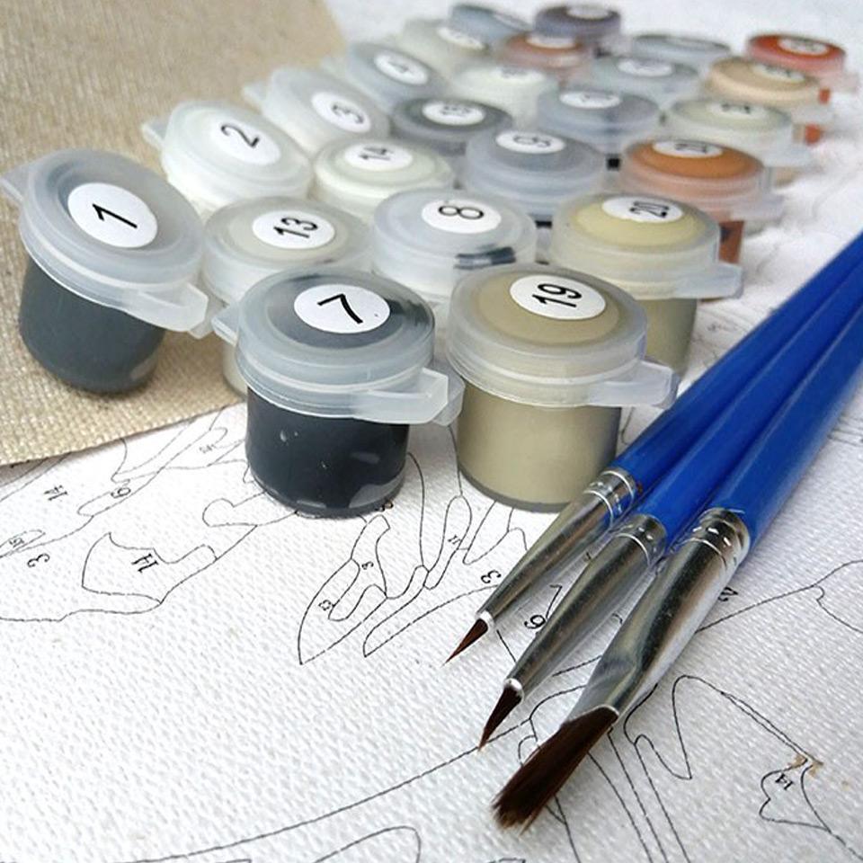 Glowing Owl Family – Van-Go Paint-By-Number Kit