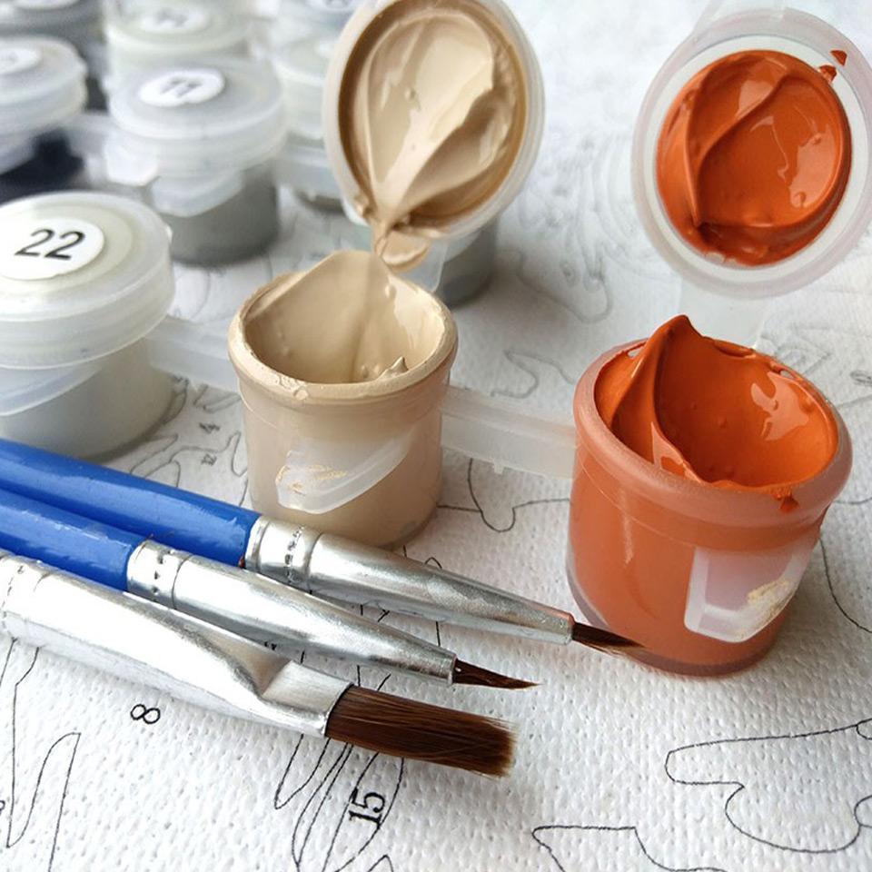 Glowing Owl Family – Van-Go Paint-By-Number Kit