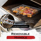 Grillaro Foldable BBQ Basket – Non-Stick Stainless Steel Grill Basket for Meat & Vegetables