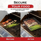 Grillaro Foldable BBQ Basket – Non-Stick Stainless Steel Grill Basket for Meat & Vegetables