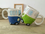 GroovyCup Camperbus Mug – Retro Ceramic Coffee Mug 330ml