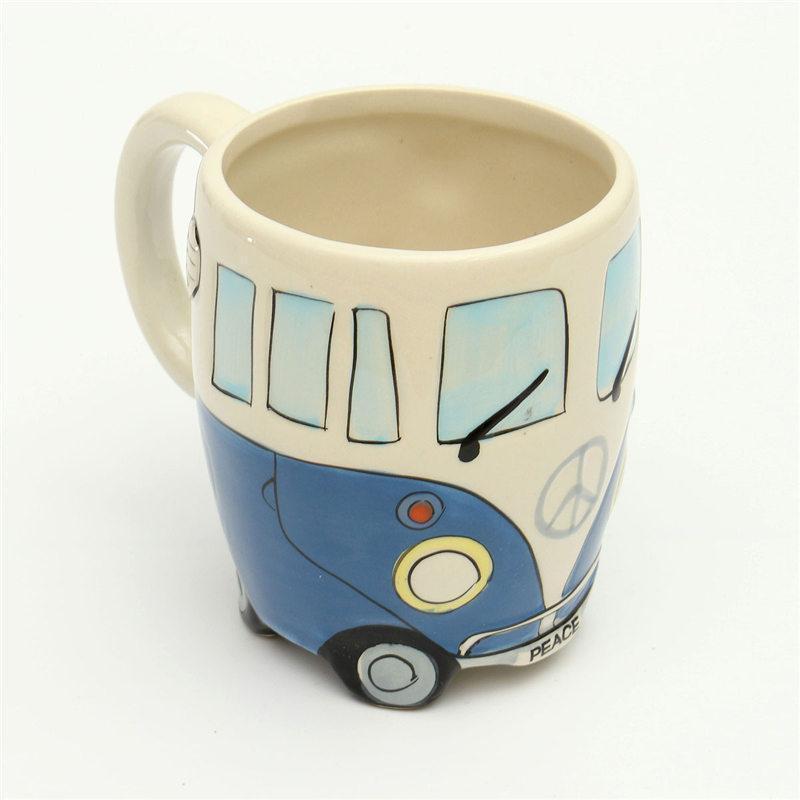 GroovyCup Camperbus Mug – Retro Ceramic Coffee Mug 330ml