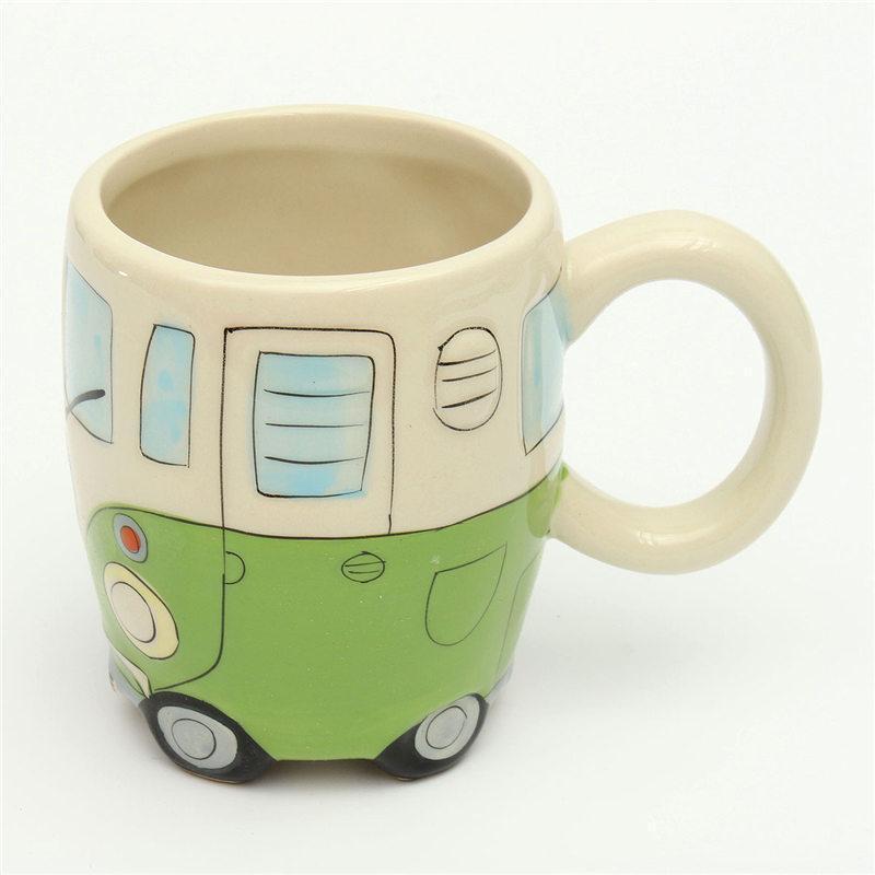 GroovyCup Camperbus Mug – Retro Ceramic Coffee Mug 330ml