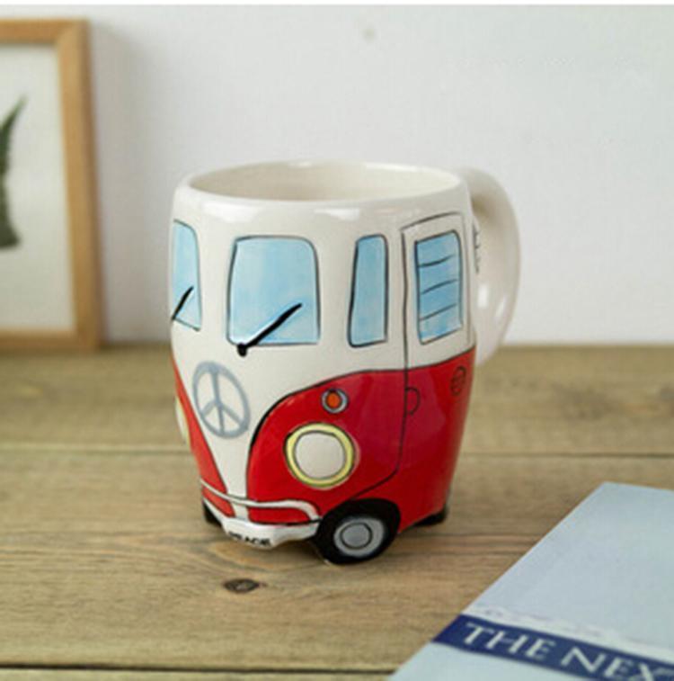 GroovyCup Camperbus Mug – Retro Ceramic Coffee Mug 330ml