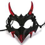 Half-Face Mask with Flashing Vampire Teeth and Adjustable Rubber Band