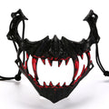 Half-Face Mask with Flashing Vampire Teeth and Adjustable Rubber Band