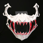 Half-Face Mask with Flashing Vampire Teeth and Adjustable Rubber Band