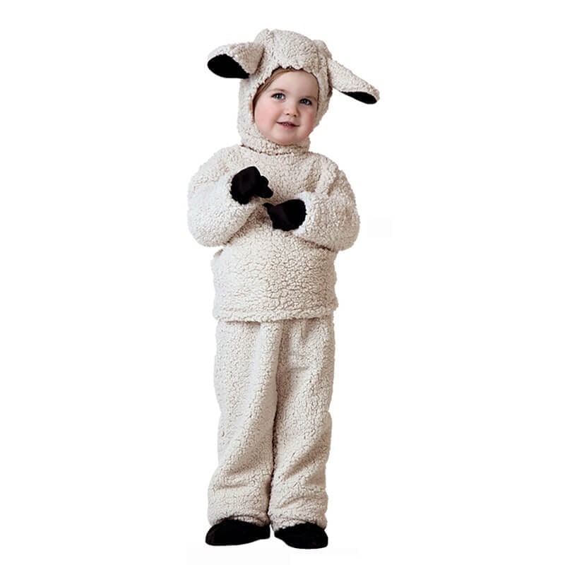 Halloween children's fancy dress costume plush animal with hood and hand covers
