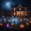 Halloween Glowing Ghost Garden Decoration with LED Eyes and Motion Sensor