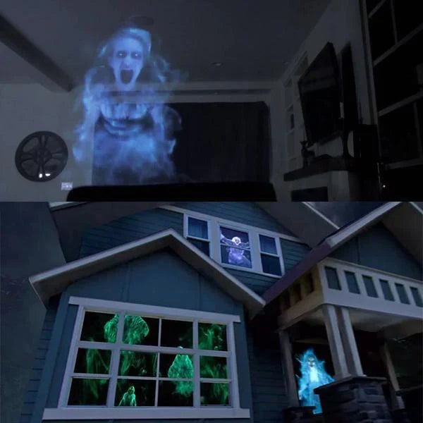Halloween Projector | Windows & Indoors | 12 Films Included | Easy Setup