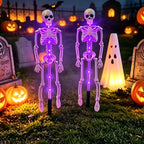 Halloween Skeleton Solar Stake Light Waterproof LED Outdoor Ground Skeleton Lamp Plastic Landscape Light for Yard, Garde