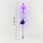 Halloween Skeleton Solar Stake Light Waterproof LED Outdoor Ground Skeleton Lamp Plastic Landscape Light for Yard, Garde