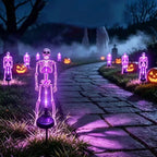 Halloween Skeleton Solar Stake Light Waterproof LED Outdoor Ground Skeleton Lamp Plastic Landscape Light for Yard, Garde
