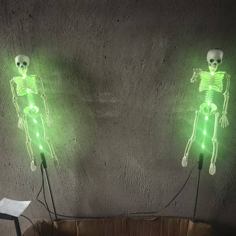Halloween Skeleton Solar Stake Light Waterproof LED Outdoor Ground Skeleton Lamp Plastic Landscape Light for Yard, Garde