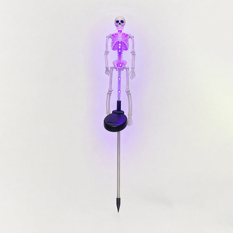 Halloween Skeleton Solar Stake Light Waterproof LED Outdoor Ground Skeleton Lamp Plastic Landscape Light for Yard, Garde