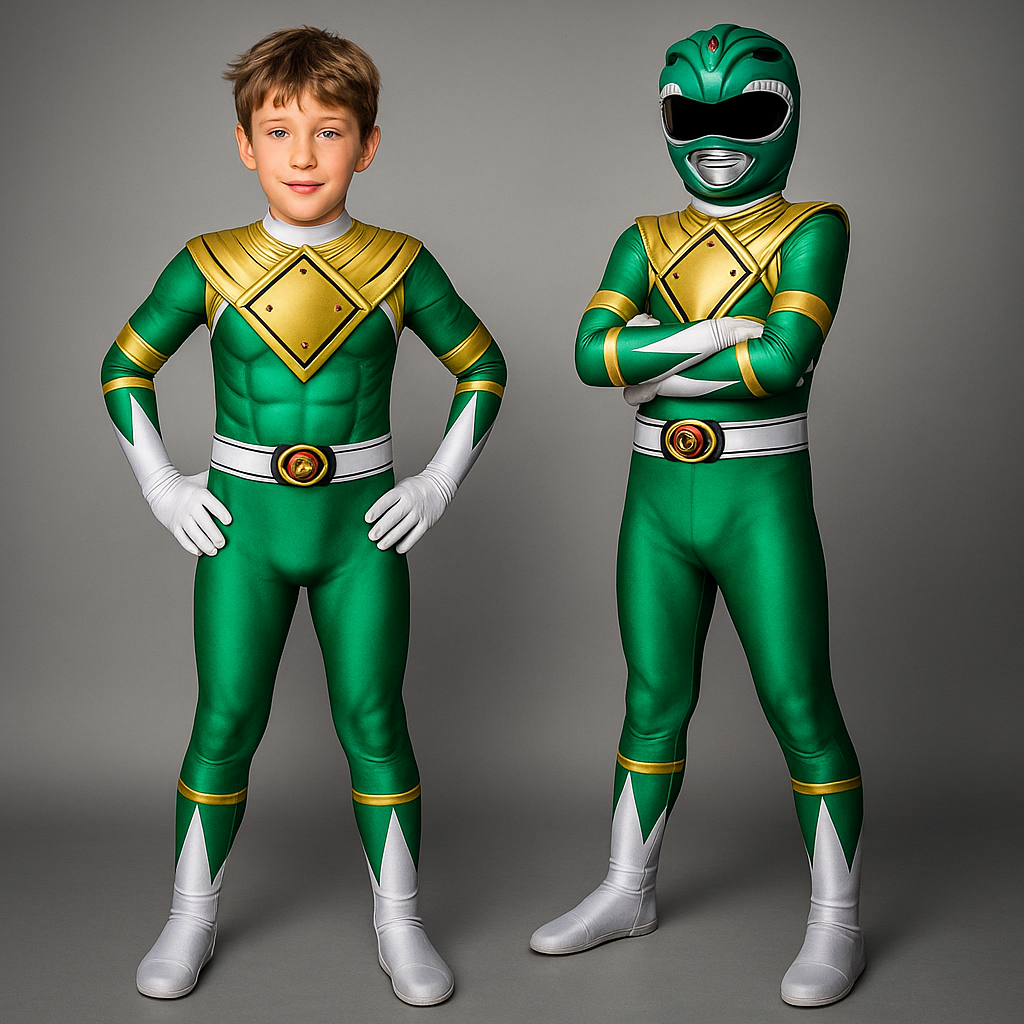 Halloween Superhero Costume for Kids – Stretchy Jumpsuit with Mask