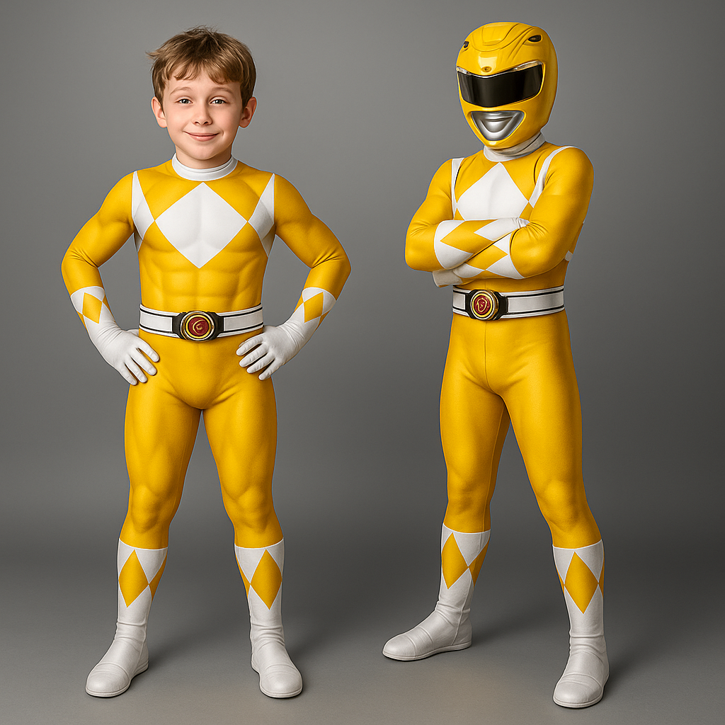 Halloween Superhero Costume for Kids – Stretchy Jumpsuit with Mask