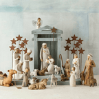 Handcrafted 20-Piece Christmas Nativity Set