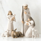 Handcrafted 20-Piece Christmas Nativity Set