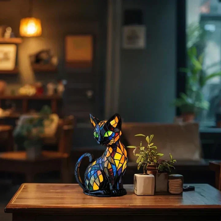 Handcrafted Cat Lamp with Glow – Ambient Lighting and Gift Idea