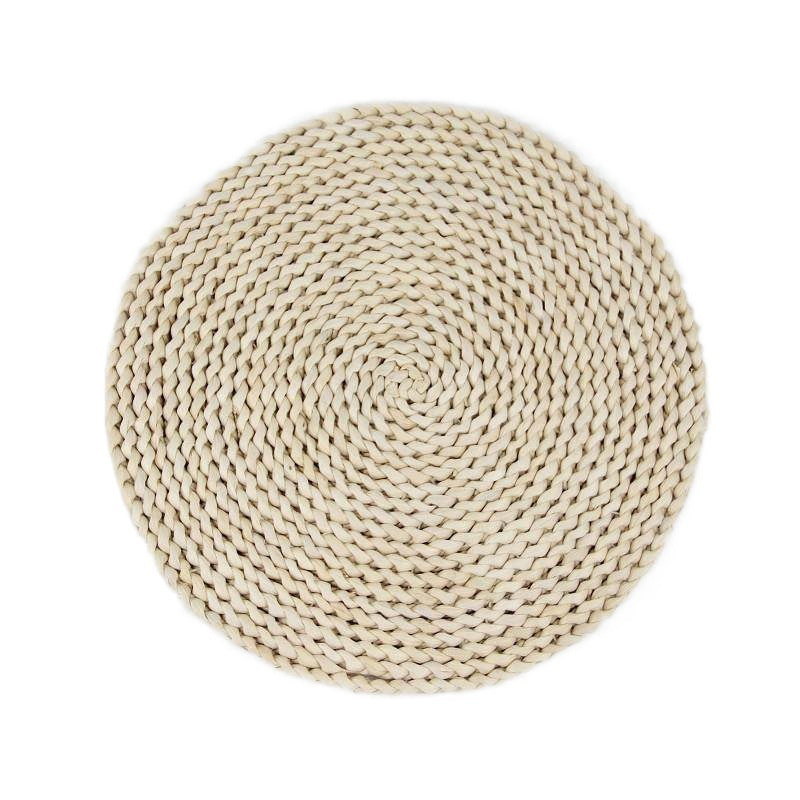 Handcrafted round woven coaster