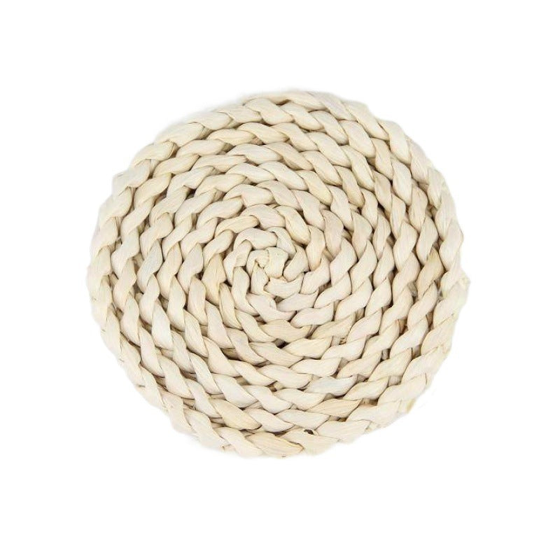 Handcrafted round woven coaster