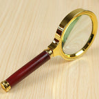 Handheld Magnifying Glass Metal Frame | 50x High-Definition Magnification | Ideal for Reading, Research & Hobby Use