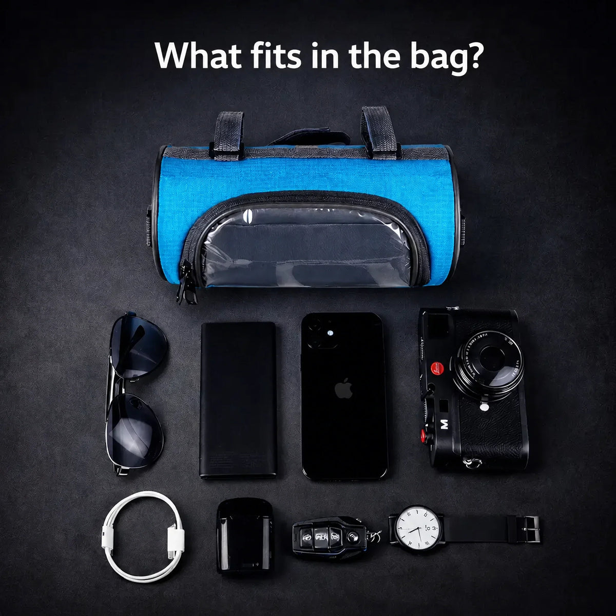 Handlebar bag for bike | Waterproof bike bag with touchscreen | Tourix