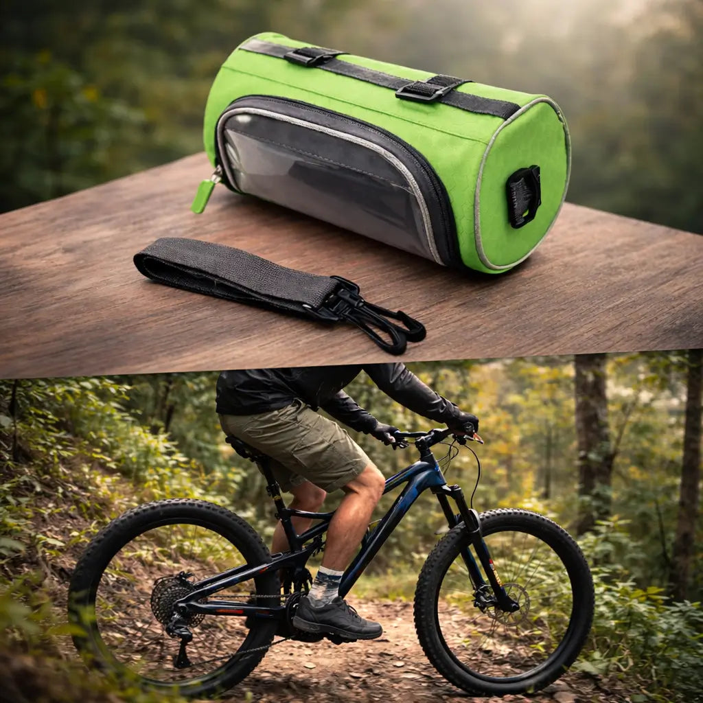 Handlebar bag for bike | Waterproof bike bag with touchscreen | Tourix