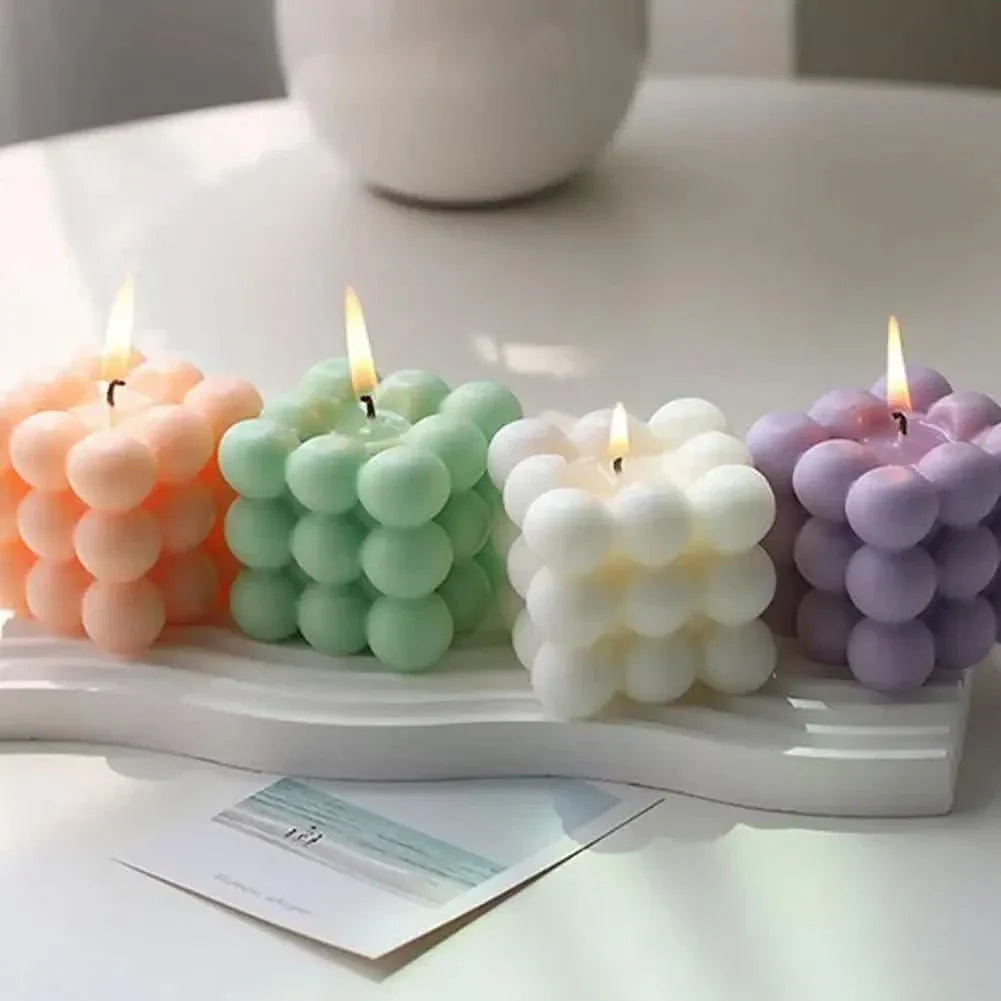 Handmade Cube Scented Candle – Decorative & Fragrant