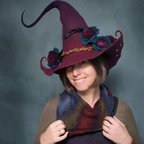 Handmade Merino Wool Felt Witch Hat — Adjustable Adult Halloween Costume